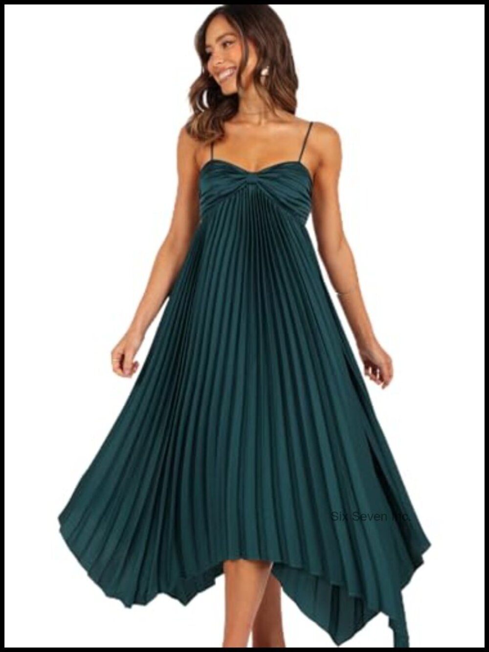 Petal & Pup Vikki Midi Dress Sweetheart Neckline Sleeveless A-Line